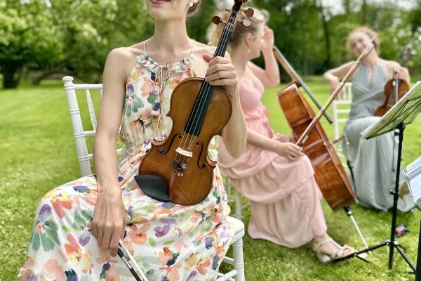 skrzypce, altówka, wiolonczela, ślub w plenerze, ślub plenerowy, wesele warszawa